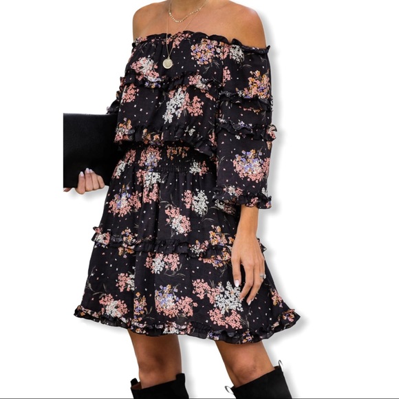 Vici Dresses & Skirts - VICI Fresh Rosemary Off The Shoulder Floral Dress